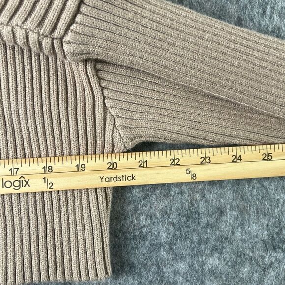 Mable Women’s Size M mockneck Mauve Brown longsleeve crop sweater Cabincore #153 - Picture 7 of 9